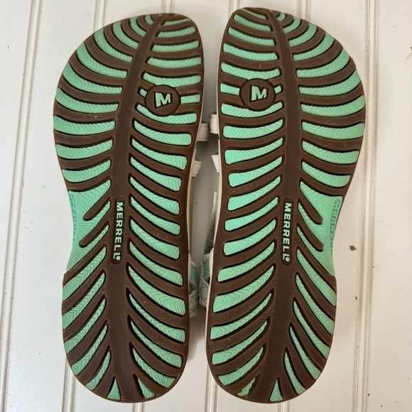 Merrell‎ Jacardia Sandal Women's 9 Ivory Q form Air Cushion Buckle Strappy READ - Picture 10 of 12